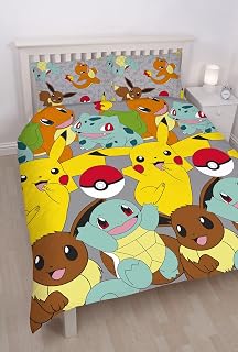 Pokemon Catch Repeat Print Design Duvet Set, 1 pc, Double, Microfibre, Multi-Colour