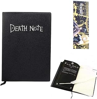 Death Note Notebook with Feather Pen,Fashion Anime Theme Death Note Cosplay Notebook, Best gifts for cosplay lovers, Can be Used as Diary and Notebook