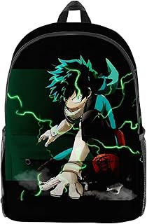 My Hero Academia Backpack School Bag No Hero Academia Izuku Midoriya Deku Todoroki Shoto Oxford Student Daypack Casual Outdoor Bag Computer Bag for School Office Travel,Gift for Anime Fans