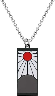 Demon Slayer Tanjiro Necklace & Keychain Anime Cosplay Gifts - Stainless Steel