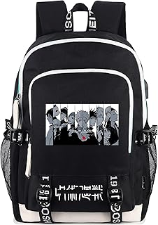 Anime Laptop Backpack College Schoolbag Rucksack with USB Charging Port & Headphone Port