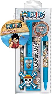 Pyramid International One Piece 5-Piece Stationery Set with Pen, Pencil, Ruler, Pencil Sharpener and Eraser
