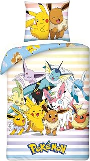PokÃ©mon Single Duvet Cover 140x200 + Pillowcase 70x90 100% Cotton Gift
