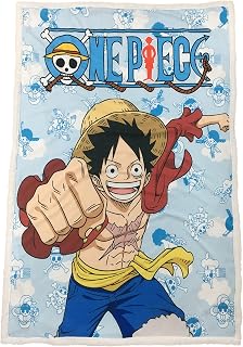 HÃ”MADICT One Piece Sherpa Blanket â€“ 100 x 150 cm â€“ Soft and Warm Fleece Blanket â€“ Luffy and Comfortable â€“ Officially Licensed