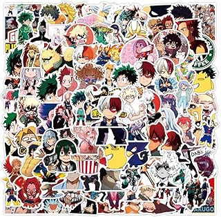 My Hero Academia Sticker Pack 100pcs, Vinyl Anime Sticker Decals for Water Bottles Laptop Skateboard Notebook, Gift for Adults Kids Teens