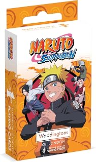 Waddingtons Number 1 Naruto Playing Cards Play Fish, Slap Jack, Crazy Eights and Rummy, Great Travel Companion, Gifts and Toys for Boys, Girls and Adults, Orange, Black, White