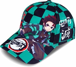 Anime Demon Slayer Baseball Cap Printed with Main Character Kamado Tanjirou Adjustable Cotton Dad Hat