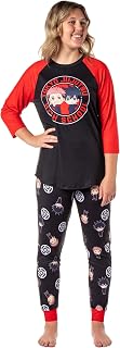 Jujutsu Kaisen Women's Pajamas Tokyo Jujutsu High School Yuji Itadori And Megumi Fushiguro Raglan Jogger Pajama Set