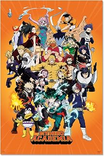 Grupo Erik My Hero Academia Poster - 36 x 24 in / 91.5 x 61 cm, Manga Gifts