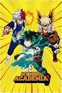 Halantex My Hero Academia Fleece Blanket â€“ 100 x 150 cm Soft Polyester Throw Featuring Deku, Bakugo & Todoroki â€“ Cozy, for MHA Fans, Machine Washable