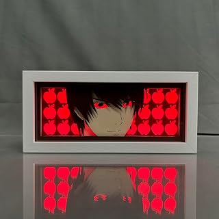 Zhongkaihua Death Note Light Led Lamp Anime Light Up Box, Art Papercut Table Lamps, Desk Decorations Gifts