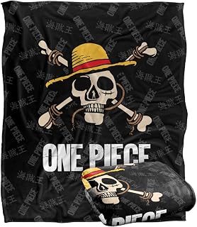 One Piece JOLLY ROGER LOGO Silky Touch Super Soft Throw Blanket 152 x 127 cm