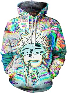 Gojo Satoru Hoodie Costume Cosplay Sweatshirt Sweater 3D Novelty Hooded Pullover for Men Women