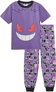 Pokemon Kids Teens Pyjamas Boys Girls Short Sleeved T-Shirt with Full Length Bottoms Pjs