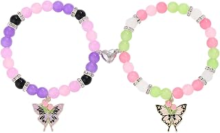 Anime Beaded Matching Bracelets For Couples Demon Hunter Lightning Sakura Butterfly Bracelets Halloween Christmas Gift