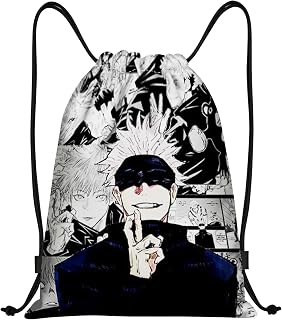 Gojo Satoru Collage Manga Drawstring Bag, 31*38 CM Drawstring Backpack