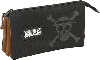 ONE PIECE – Triple Pencil Case, Children's Pencil Case, Ideal for School Age Children, Comfortable and Versatile, Quality and Resistance, 22 x 3 x 12 cm