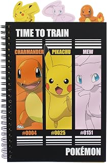 Blueprint Collections Pokemon A5 Notebook | Project Book with Pikachu, Mew & Charmander | Back to School Essentials | Official Pokémon Stationery, Gifts & Accessories
