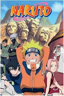 Naruto Mountains Maxi Poster, Anime Landscape Wall Art, Atmospheric Poster for Fans