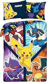 Pokémon Kids Single Duvet Cover 135x200 + Pillowcase Microfibre