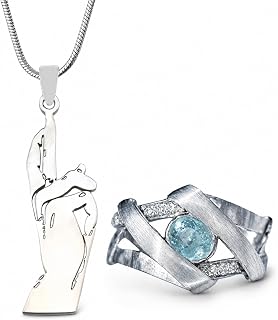 2-Piece Anime Necklace & Ring Cosplay Jewelry Accessory for Cosplayers and Fans
