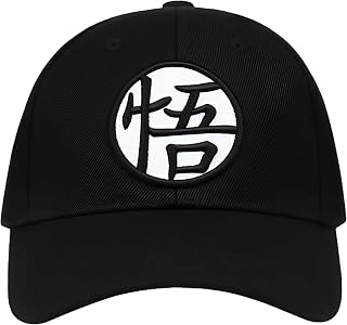 Goku Baseball Cap Hat Anime Snapback Cap Adjustable Soft Cotton Hat Hip-Hop Embroidered Casual Caps for Birthdays Anniversaries Outdoor Activities Black