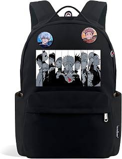 Anime Jujutsu Kaisen Backpack Lightweight Schoolbag with 2 Badges for Boys