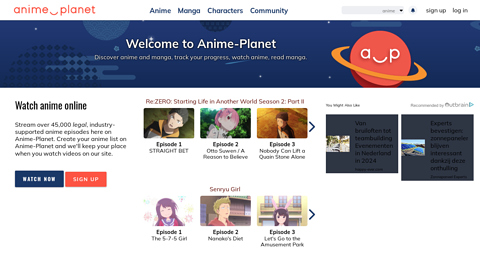 Welcome to Anime-Planet